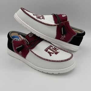 HEYDUDE Men's WALLY Tri Texas A&M Aggies Slip On Shoes Sz. 9 NEW 42761-6RF
